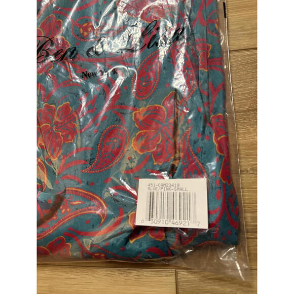 NWT! La Fiorentina Printed A-Line Maxi Dress in Blue/Pink Size Small - Picture 3 of 5